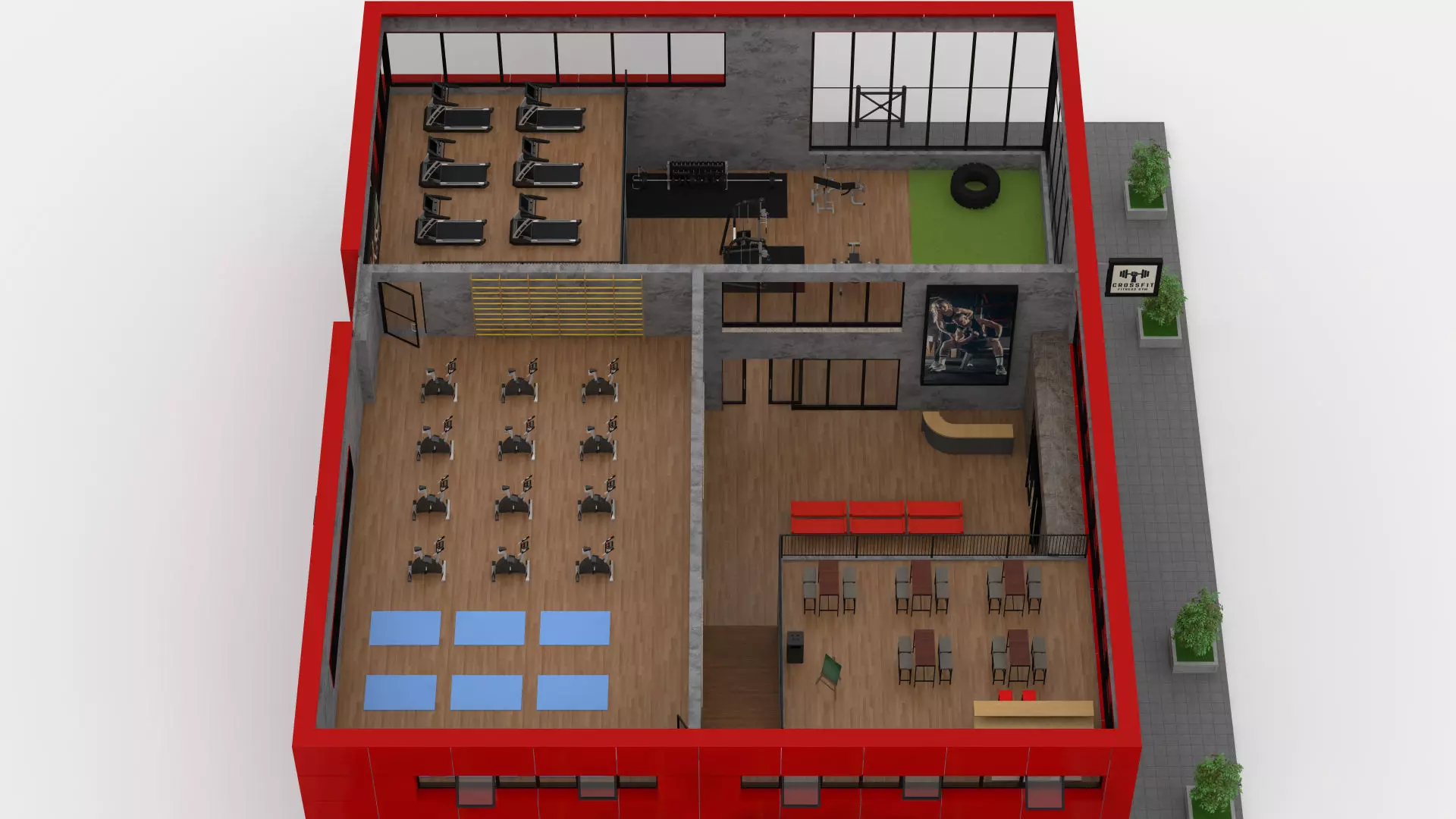 Fitness Center 3D model_12