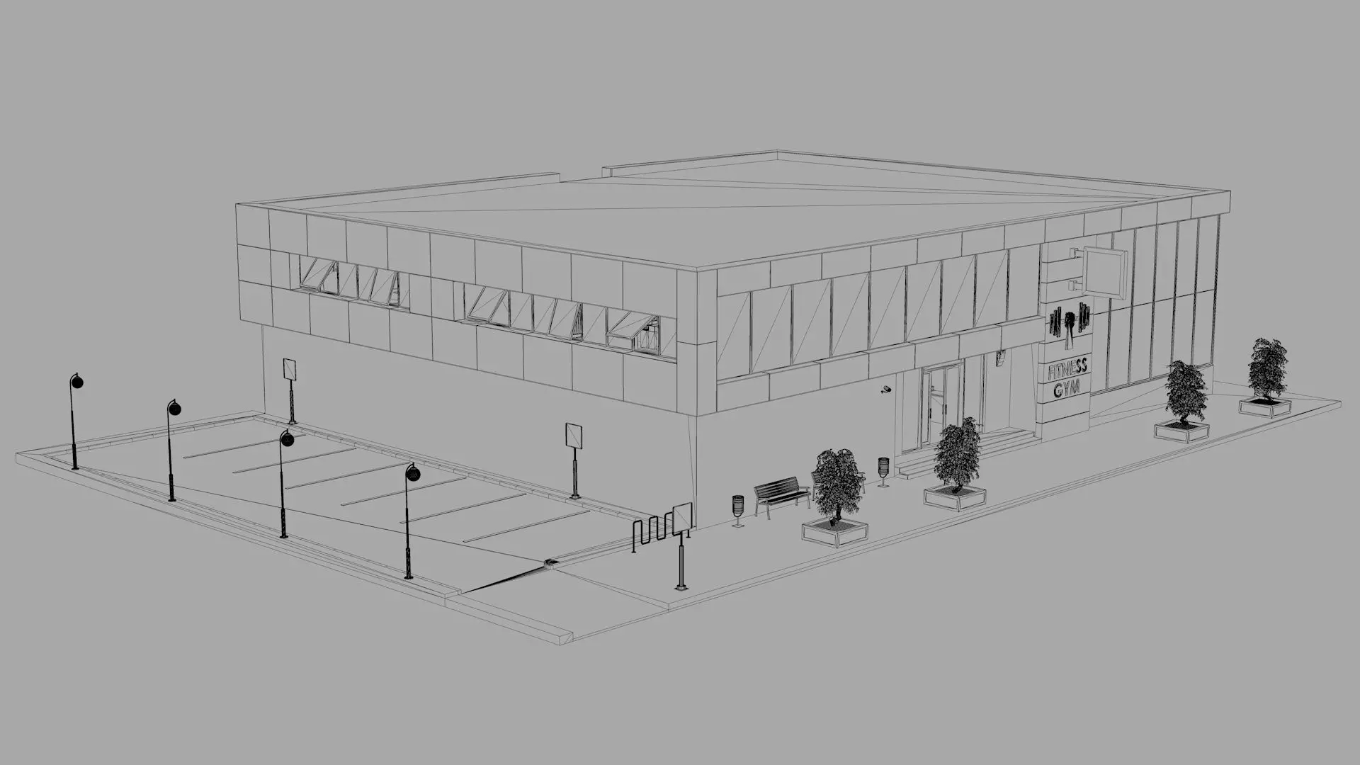 Fitness Center 3D model_17