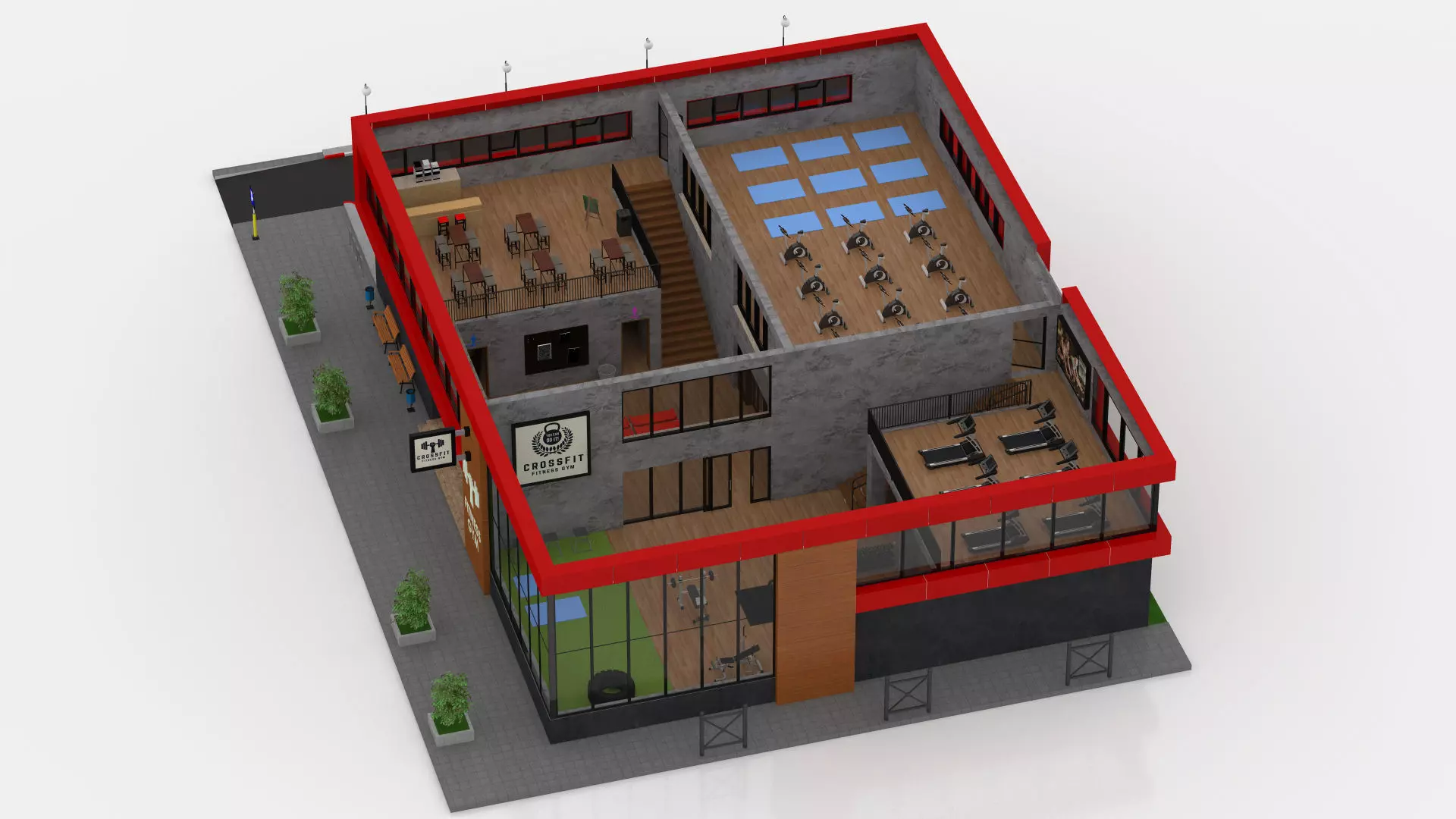 Fitness Center 3D model_11