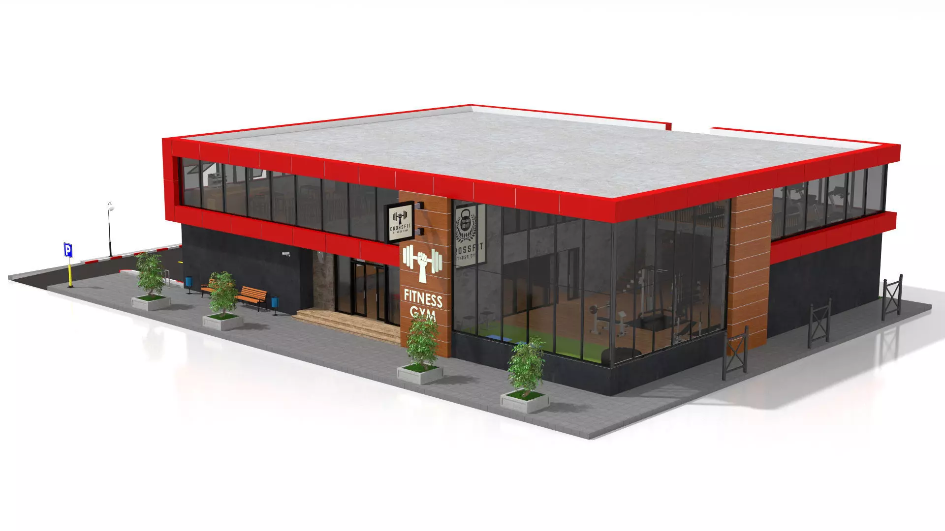 Fitness Center 3D model_2