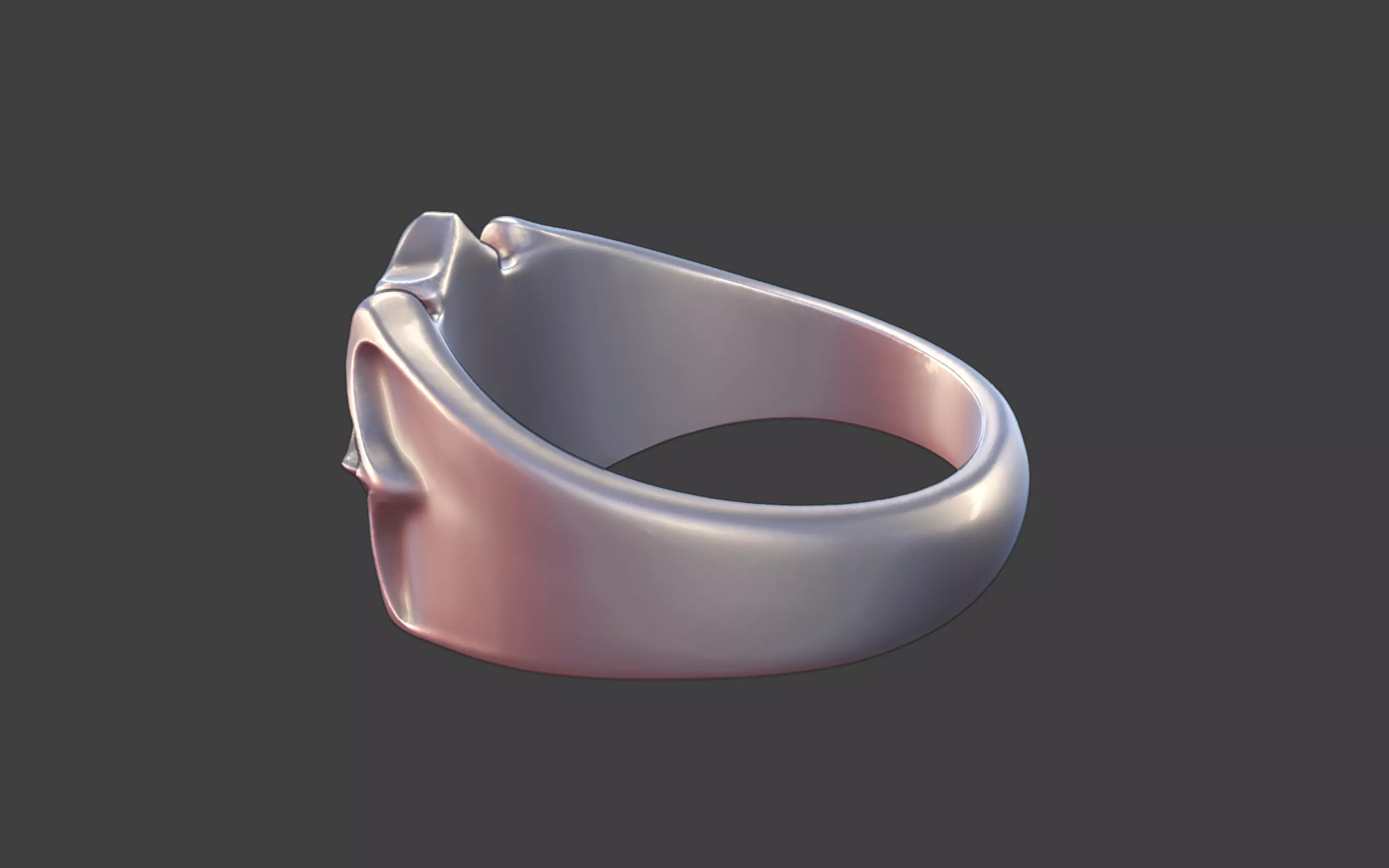 mooth Compact Modern Christian Cross Ring 3D print model_16