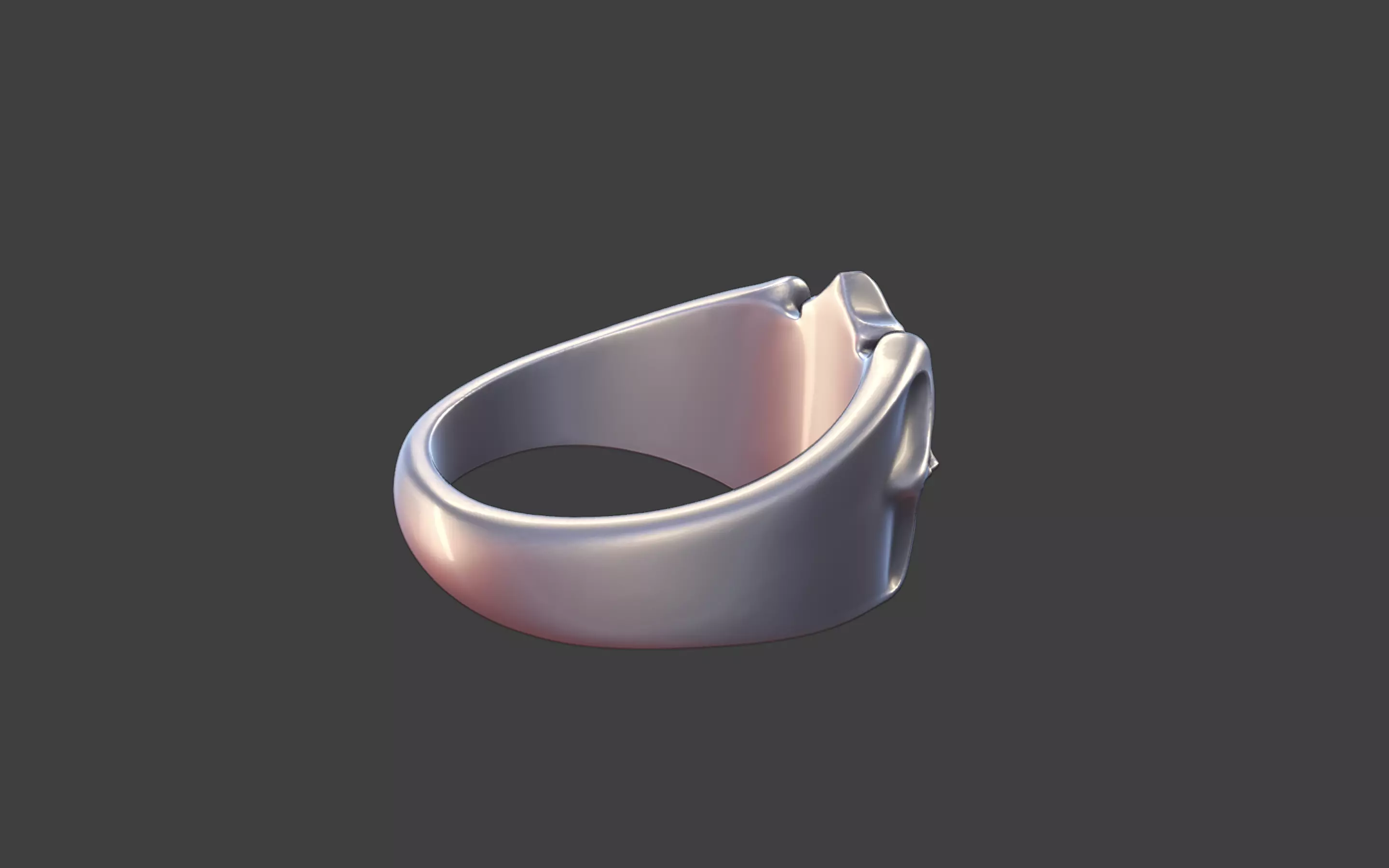 mooth Compact Modern Christian Cross Ring 3D print model_7