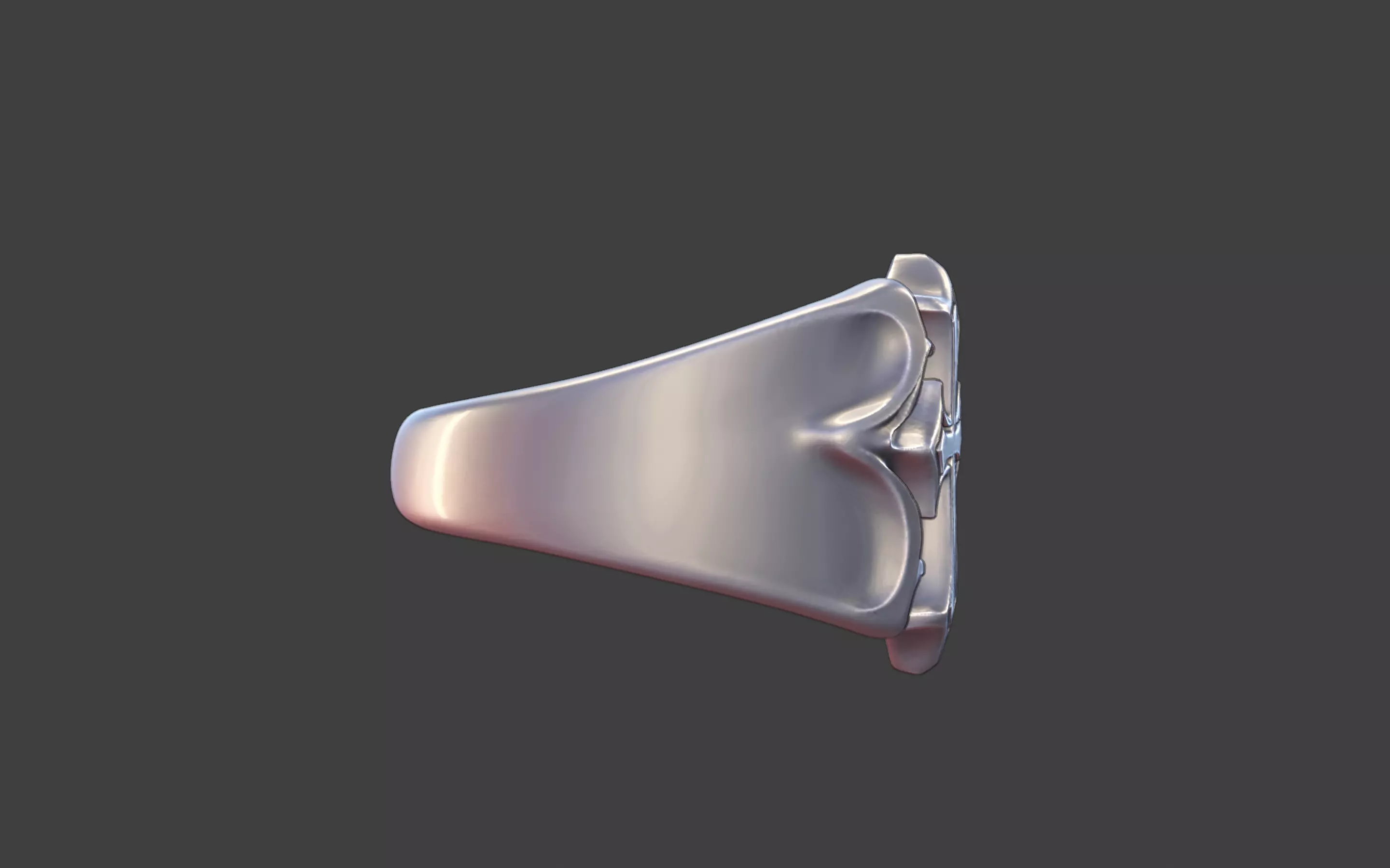 mooth Compact Modern Christian Cross Ring 3D print model_8