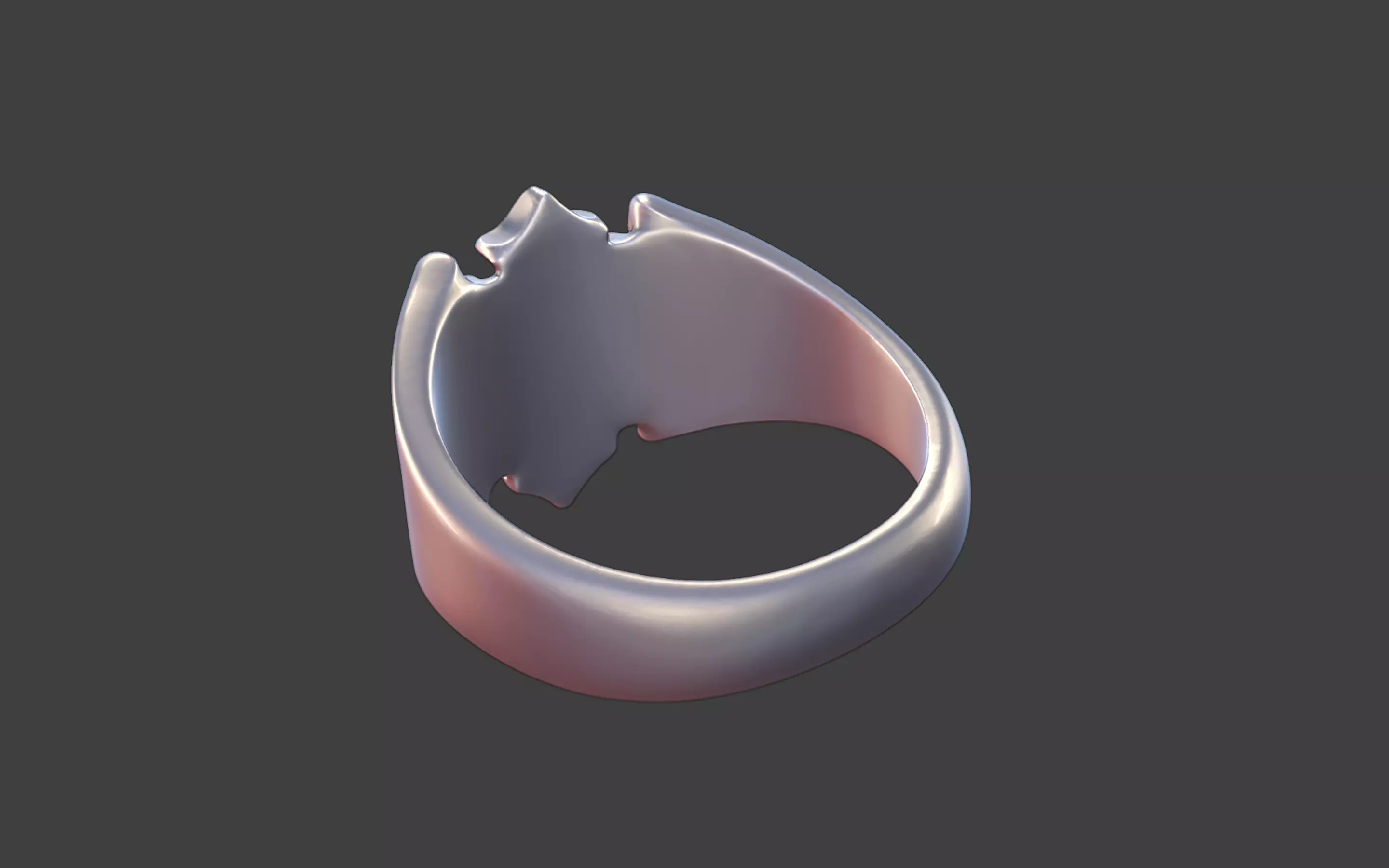 mooth Compact Modern Christian Cross Ring 3D print model_6