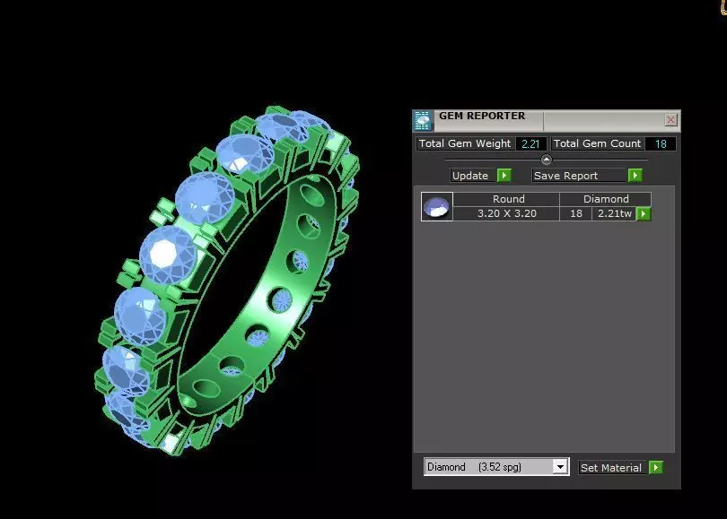 Diamond Band  3D print model_4