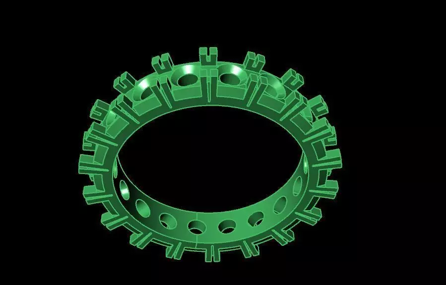 Diamond Band  3D print model_5