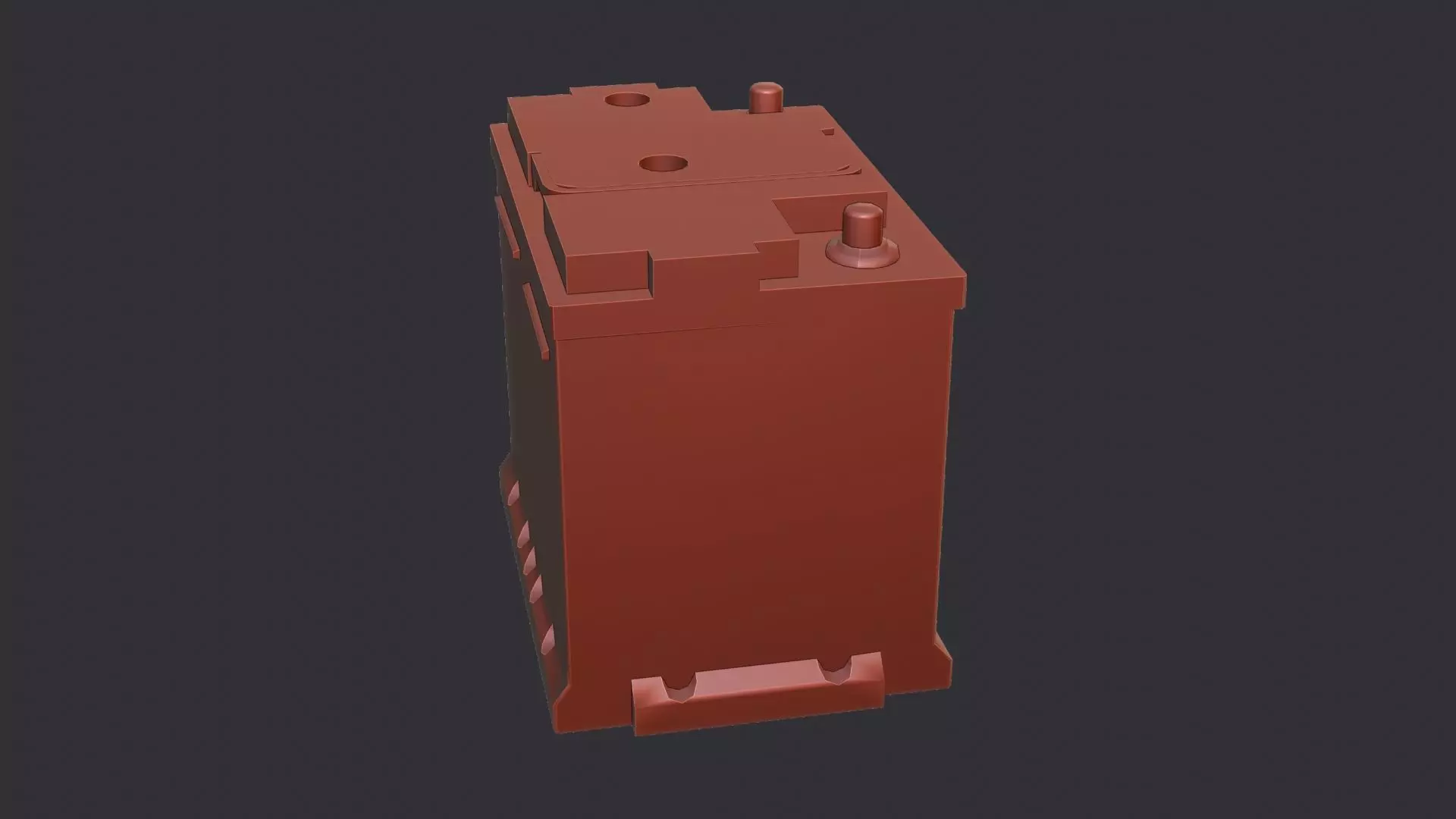 Automotive Car Battery Pack for Vehicles Low-poly 3D model_6