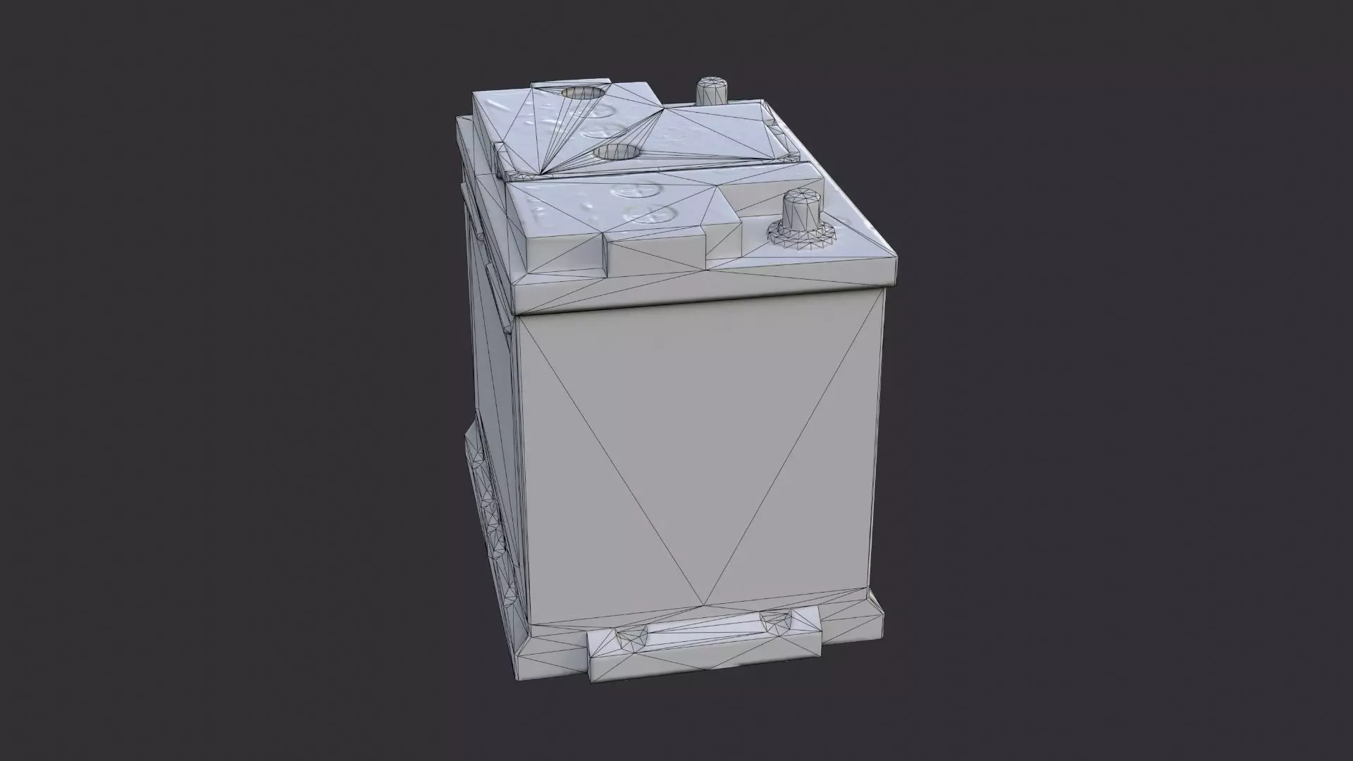 Automotive Car Battery Pack for Vehicles Low-poly 3D model_7