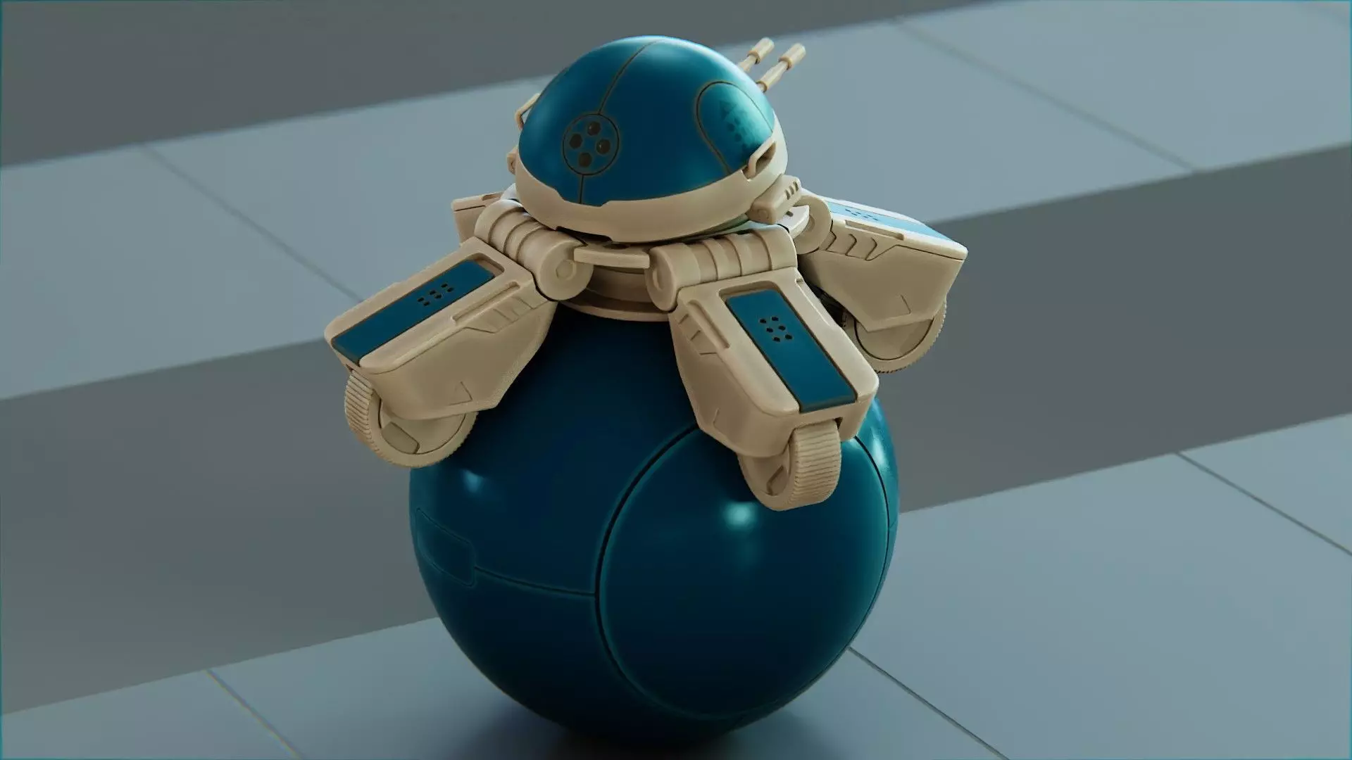 BALL ROBOT L-1 rigged 3D model_12