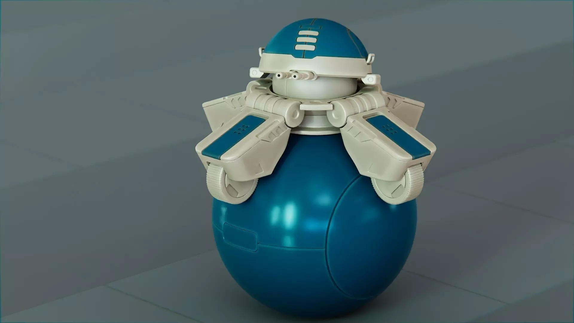 BALL ROBOT L-1 rigged 3D model_1