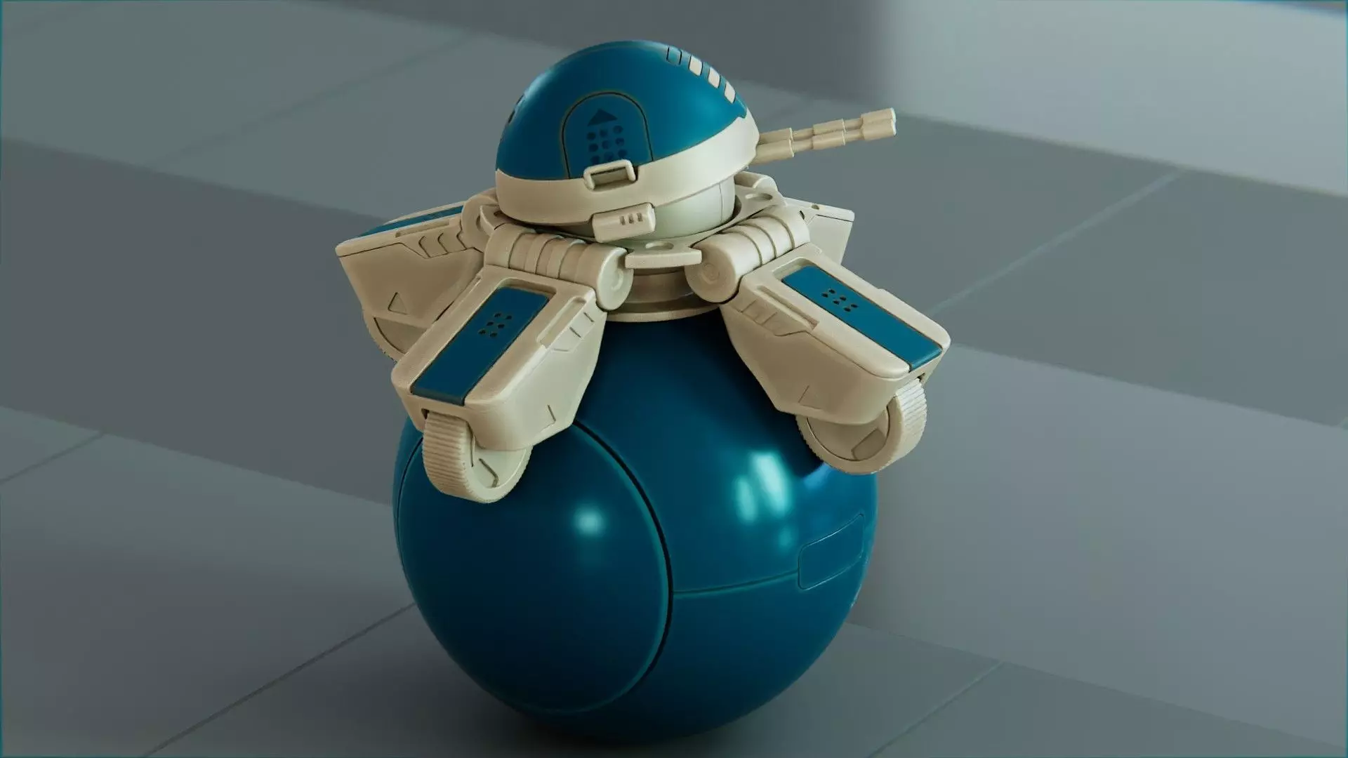 BALL ROBOT L-1 rigged 3D model_7