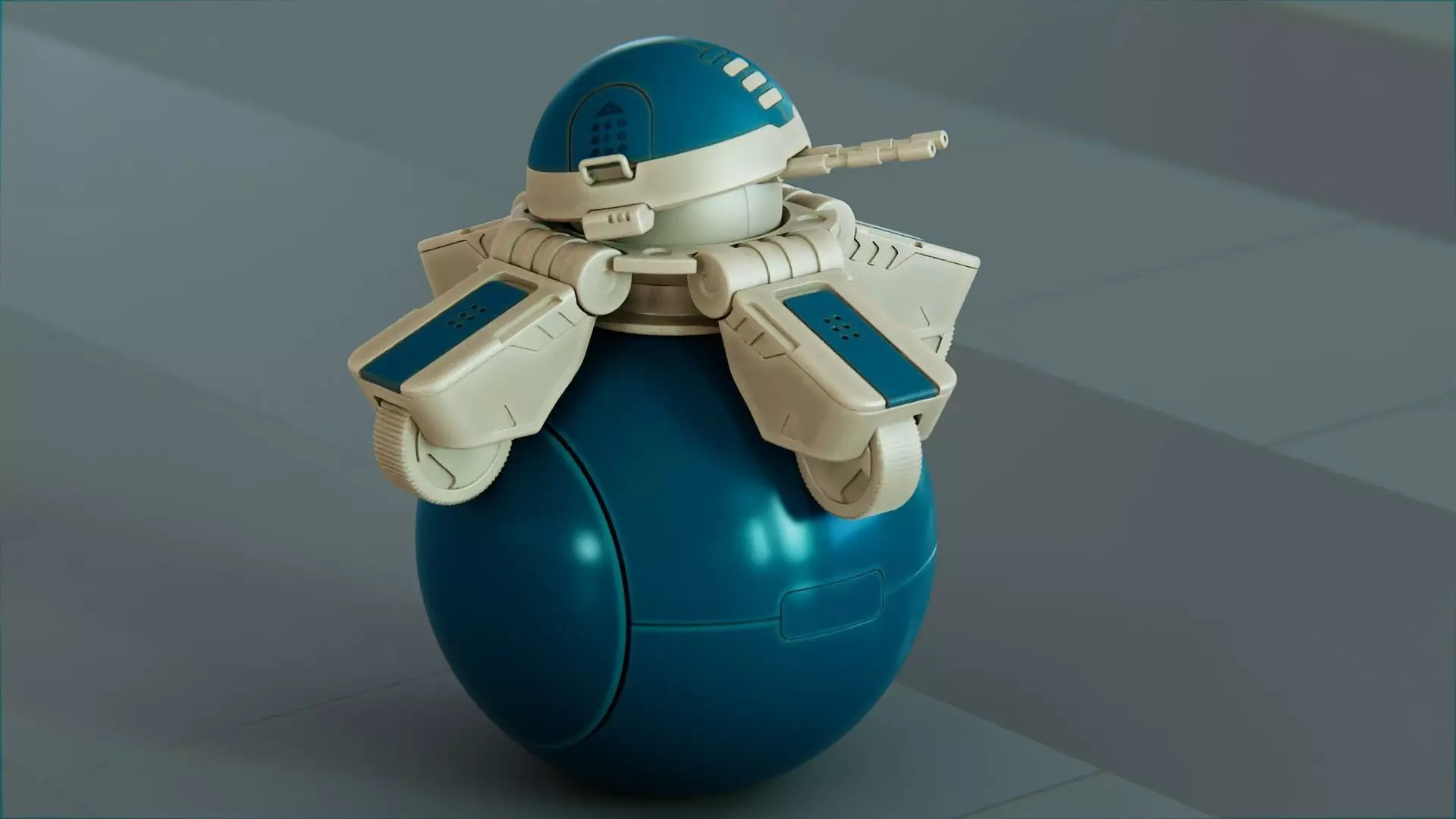 BALL ROBOT L-1 rigged 3D model_6