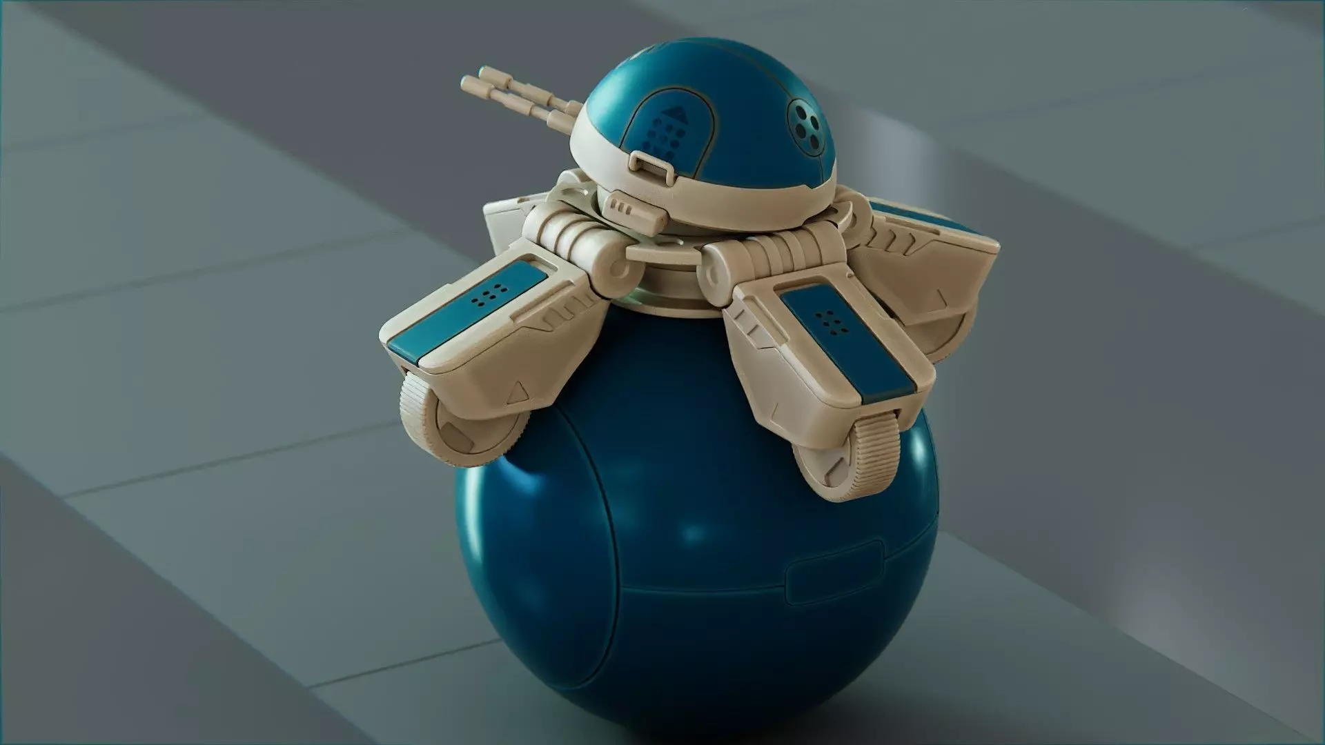 BALL ROBOT L-1 rigged 3D model_16