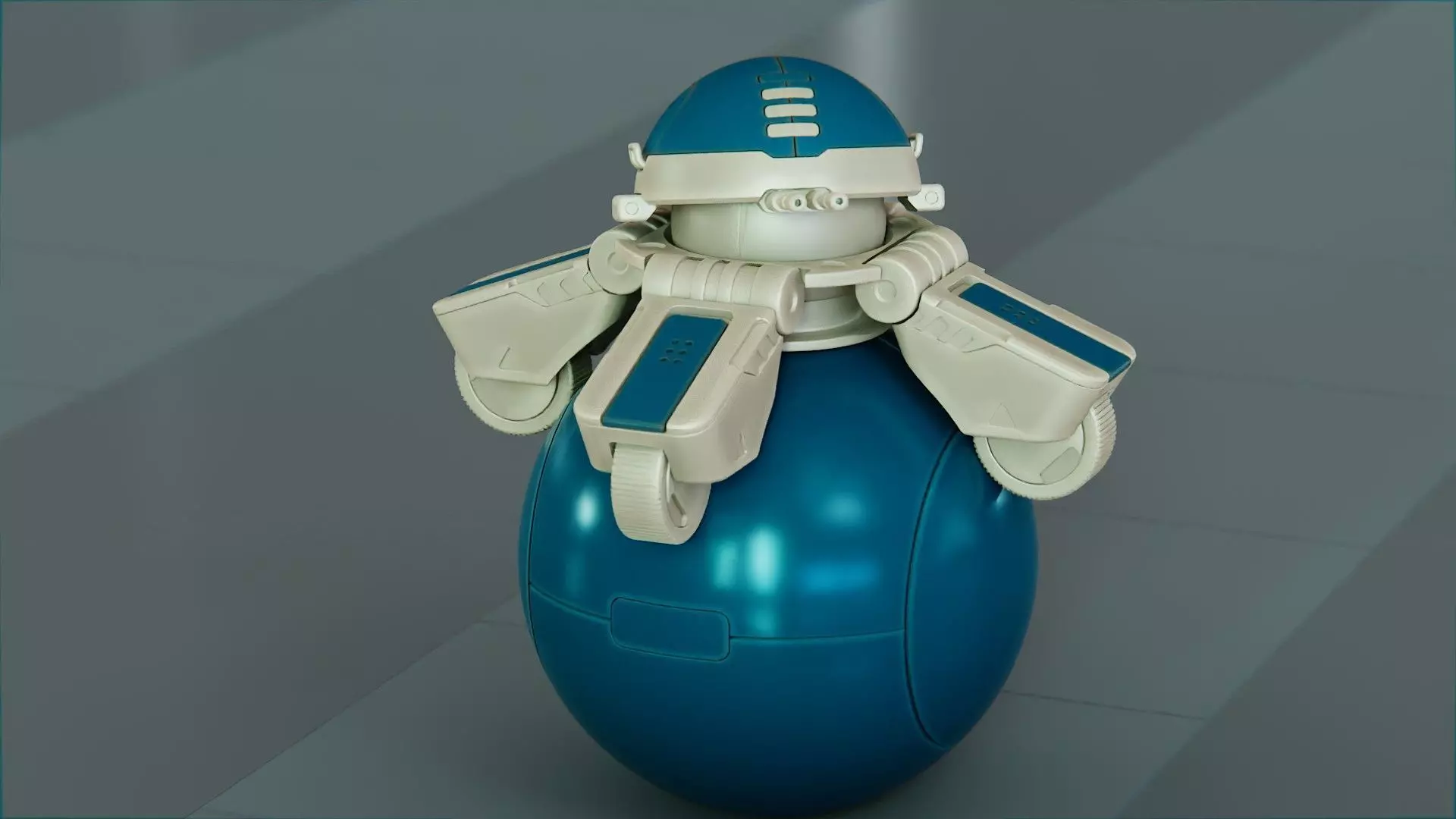 BALL ROBOT L-1 rigged 3D model_2