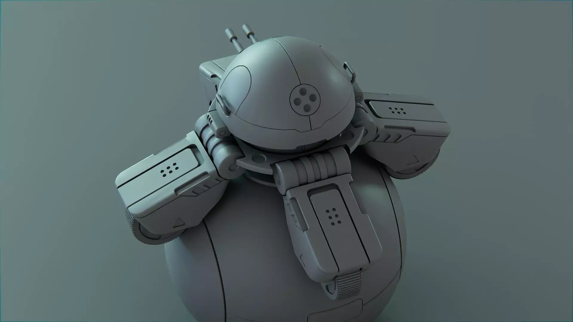 BALL ROBOT L-1 rigged 3D model_34