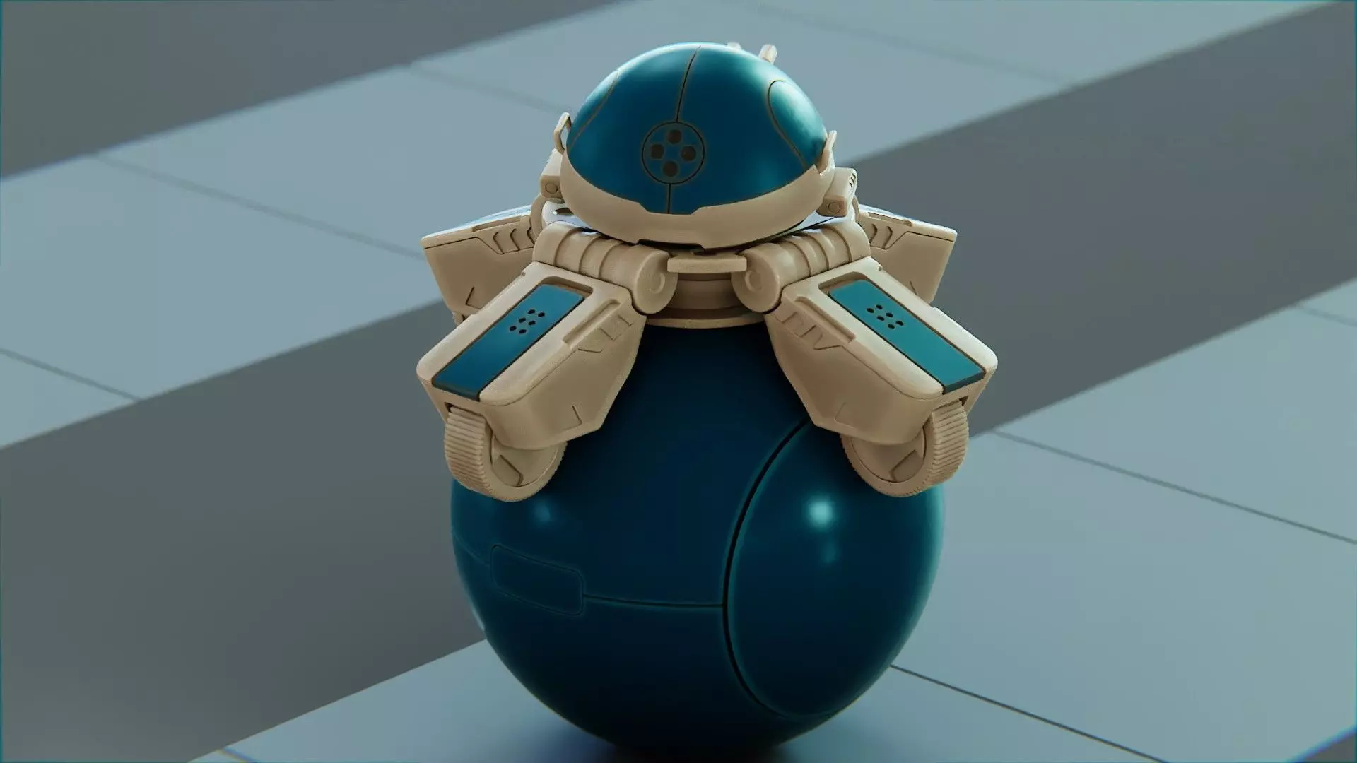 BALL ROBOT L-1 rigged 3D model_13