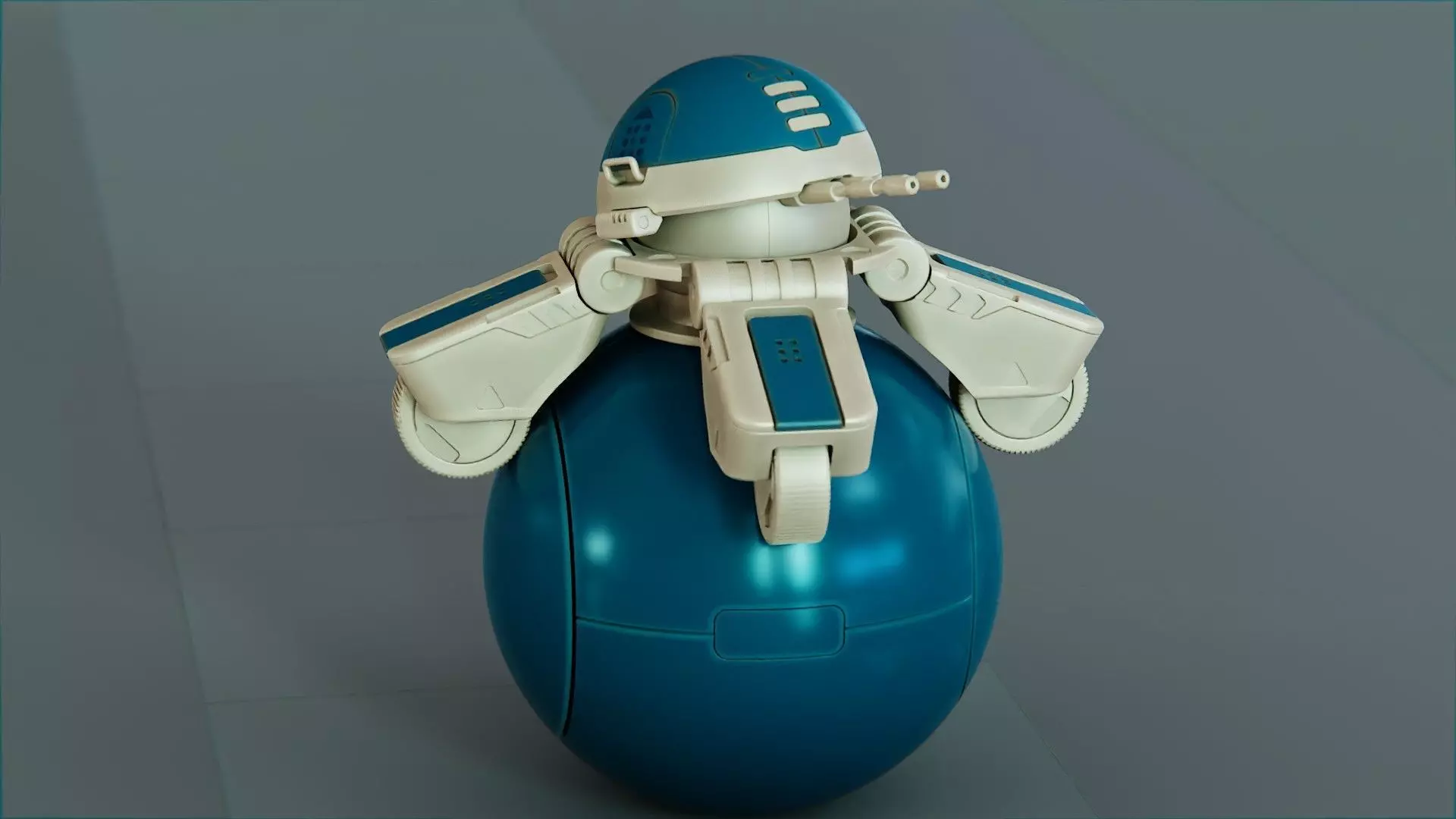 BALL ROBOT L-1 rigged 3D model_4