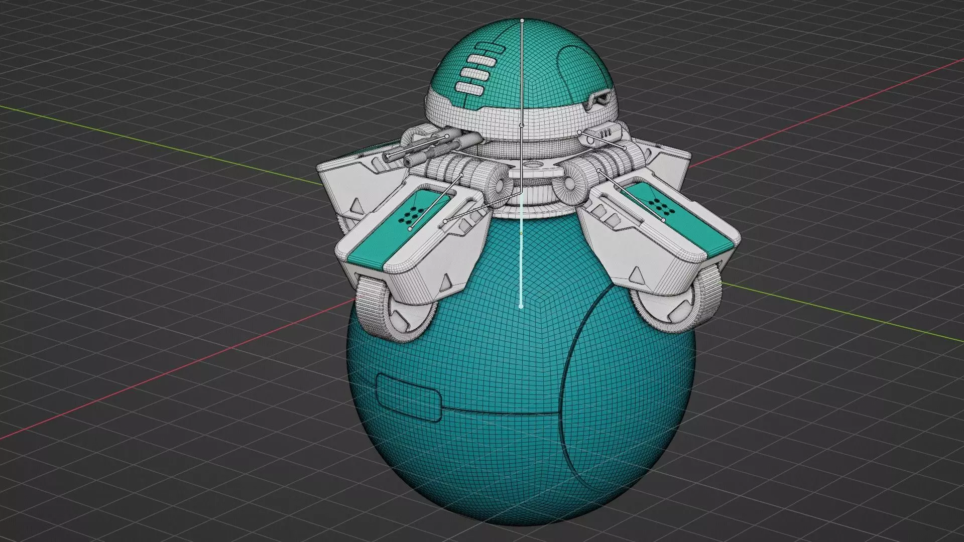 BALL ROBOT L-1 rigged 3D model_35