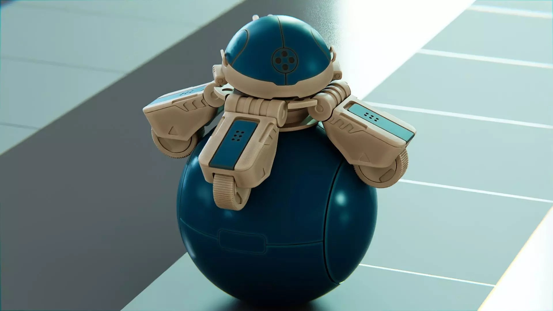 BALL ROBOT L-1 rigged 3D model_14