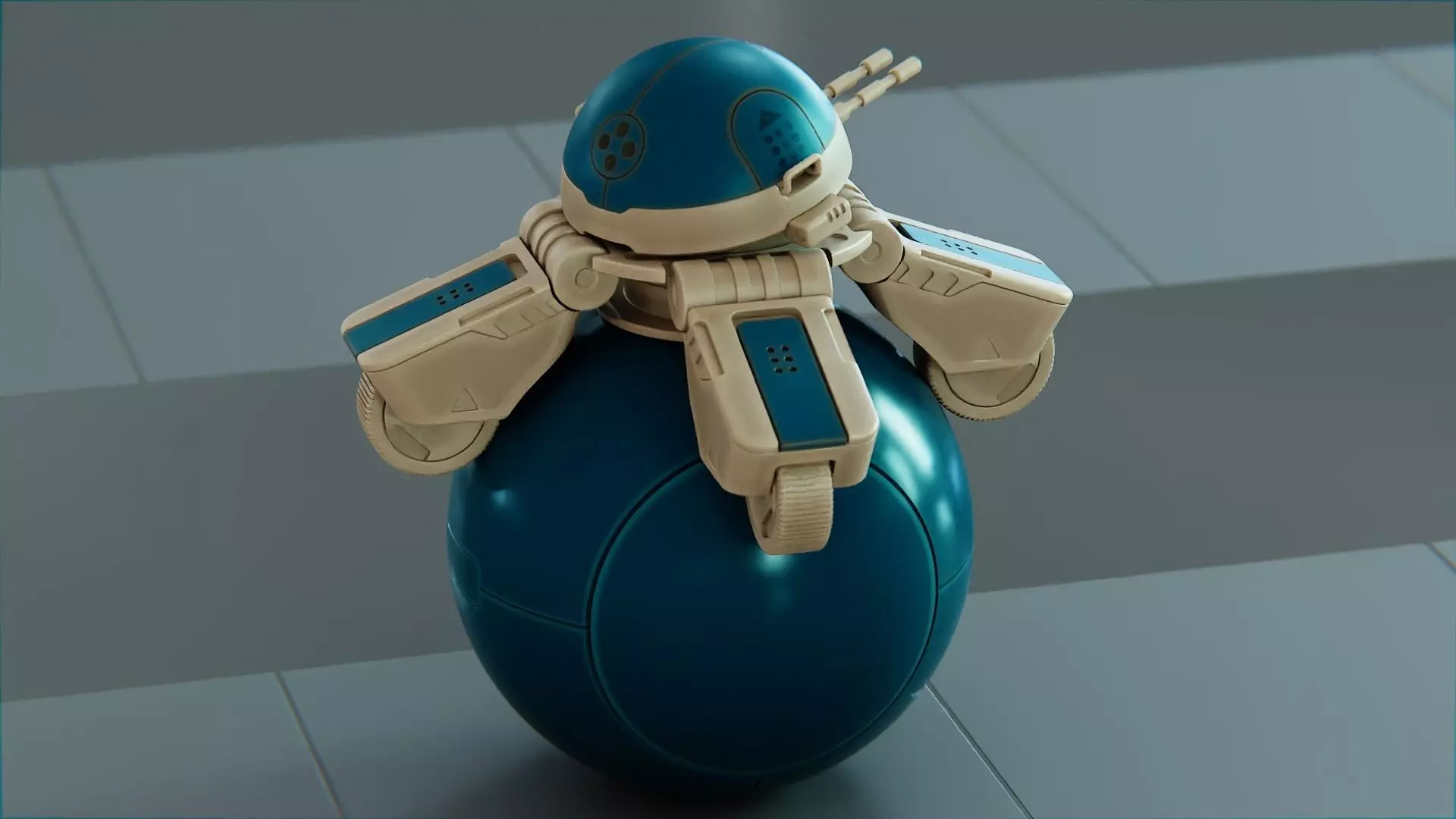 BALL ROBOT L-1 rigged 3D model_11