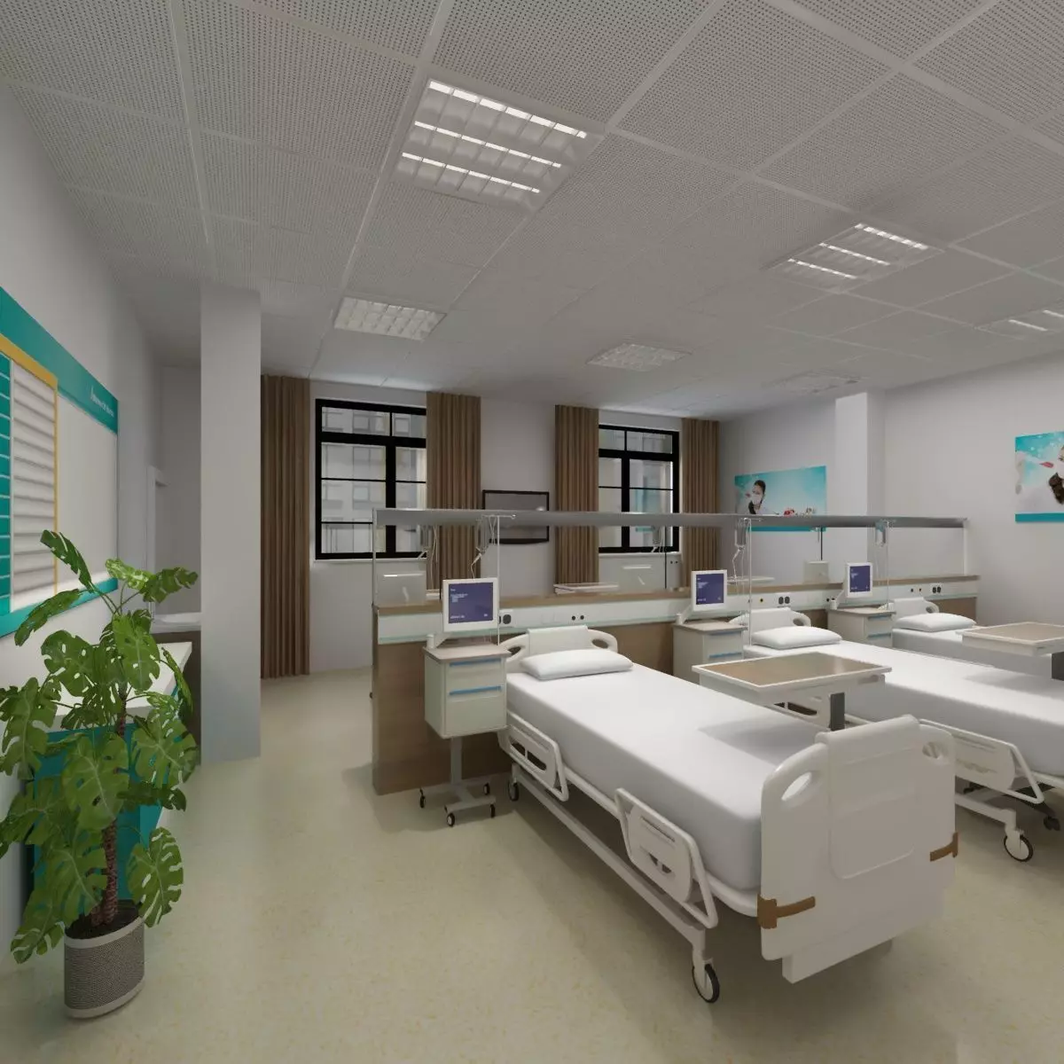 Full Wardroom for 6 Patients 3D model_0
