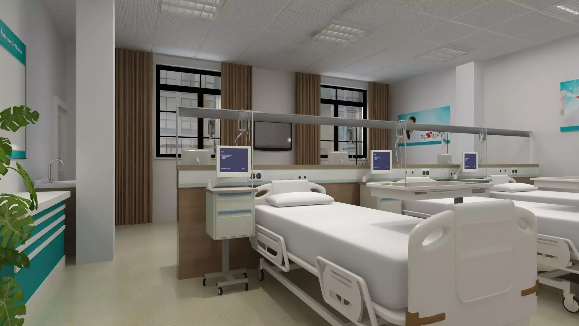 Full Wardroom for 6 Patients 3D model_1