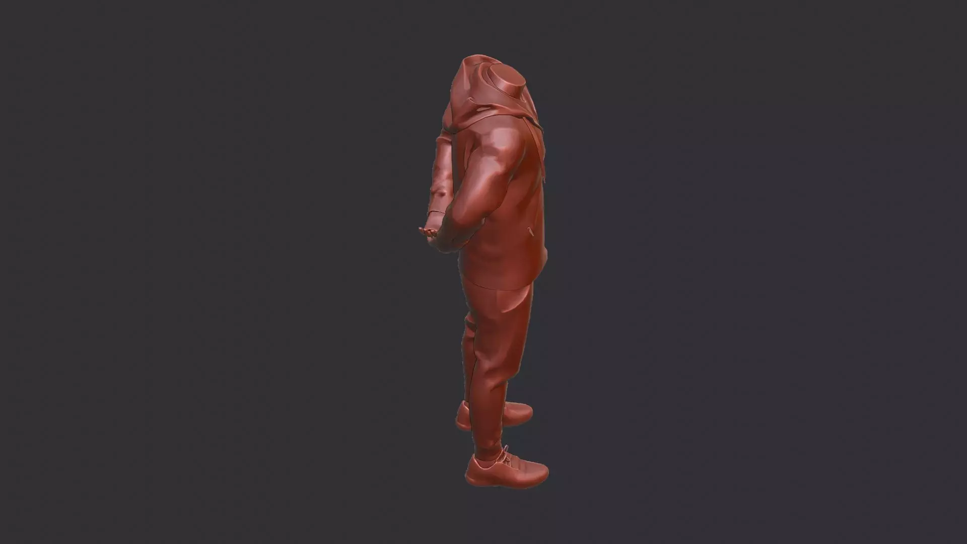 Mannequin with hoodie and pants for store display Low-poly 3D model_6