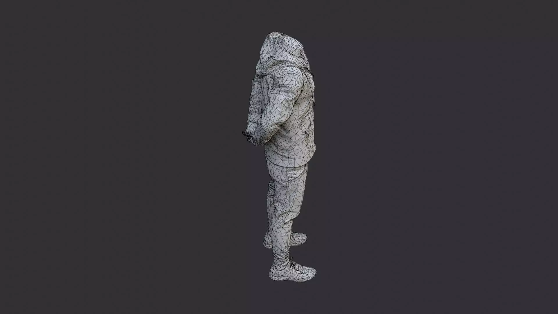Mannequin with hoodie and pants for store display Low-poly 3D model_7