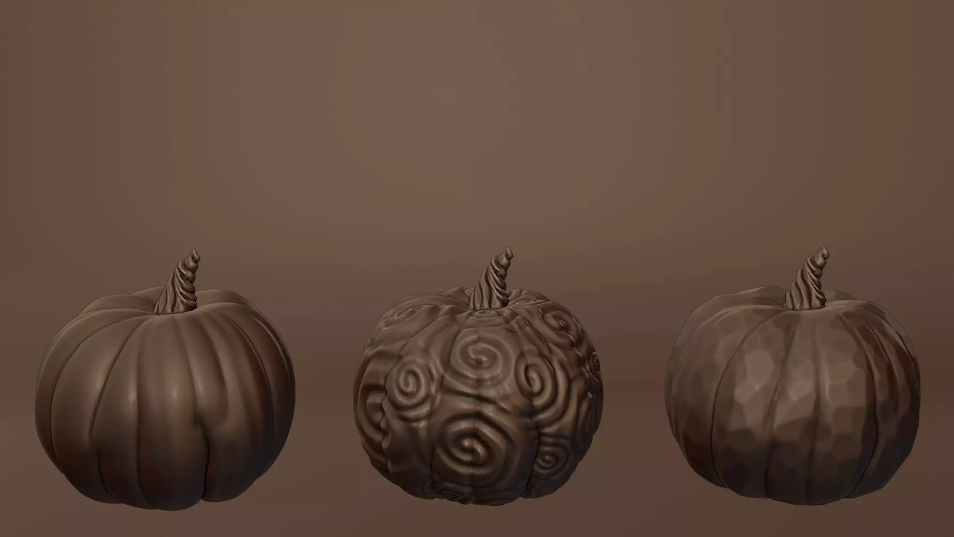 STL-Decorative pumkins 3D print model_5