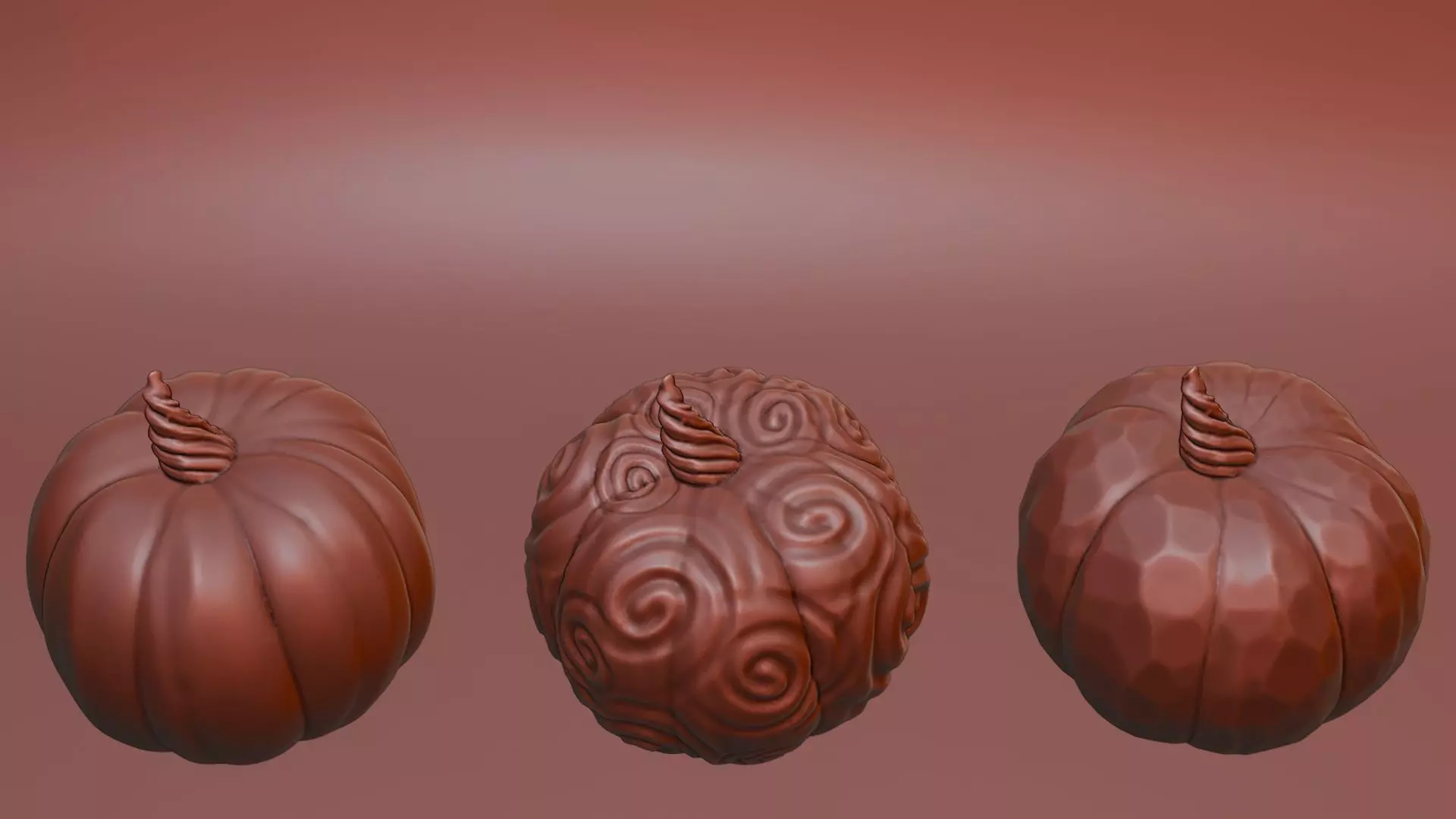 STL-Decorative pumkins 3D print model_2