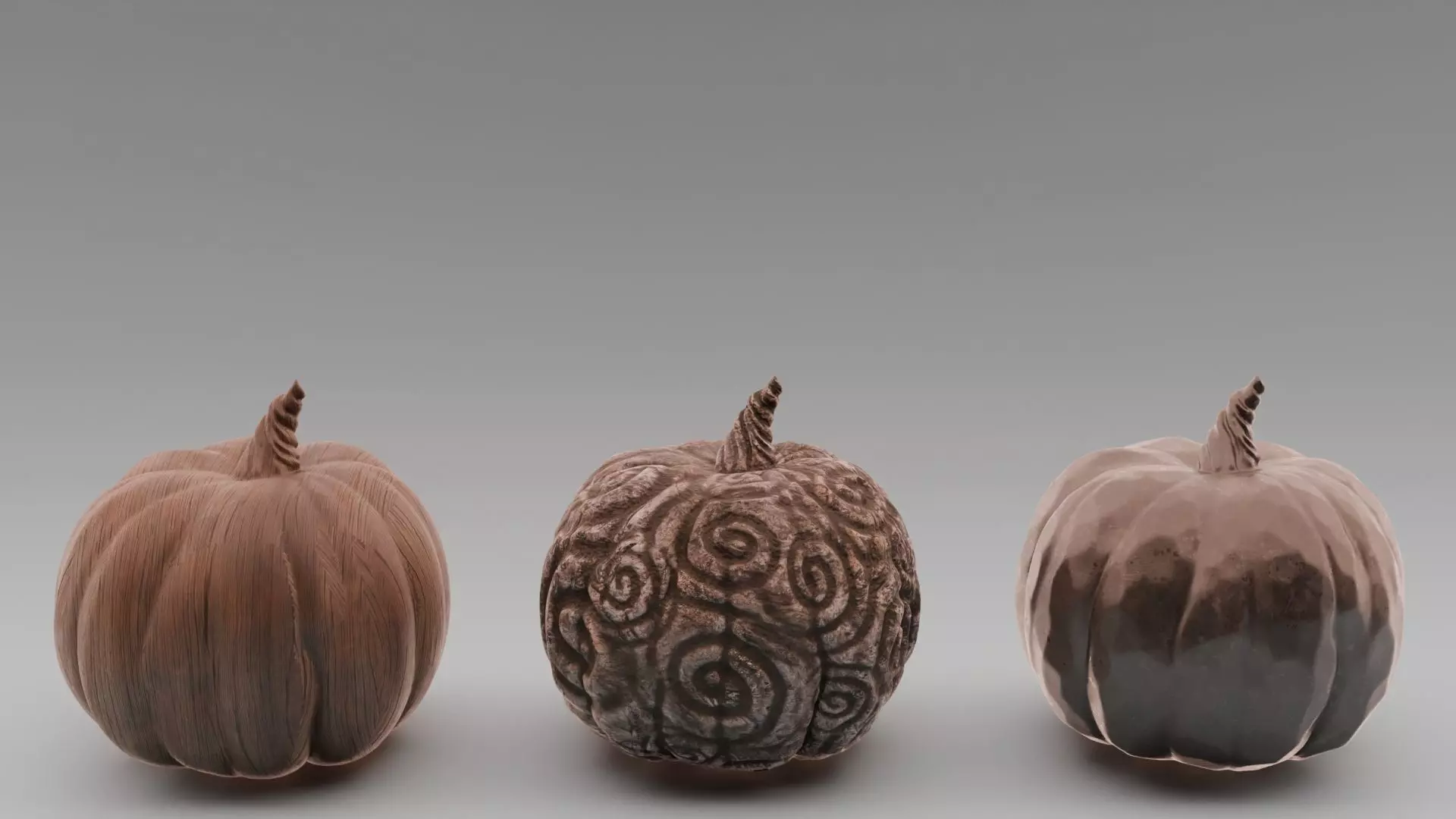 STL-Decorative pumkins 3D print model_0