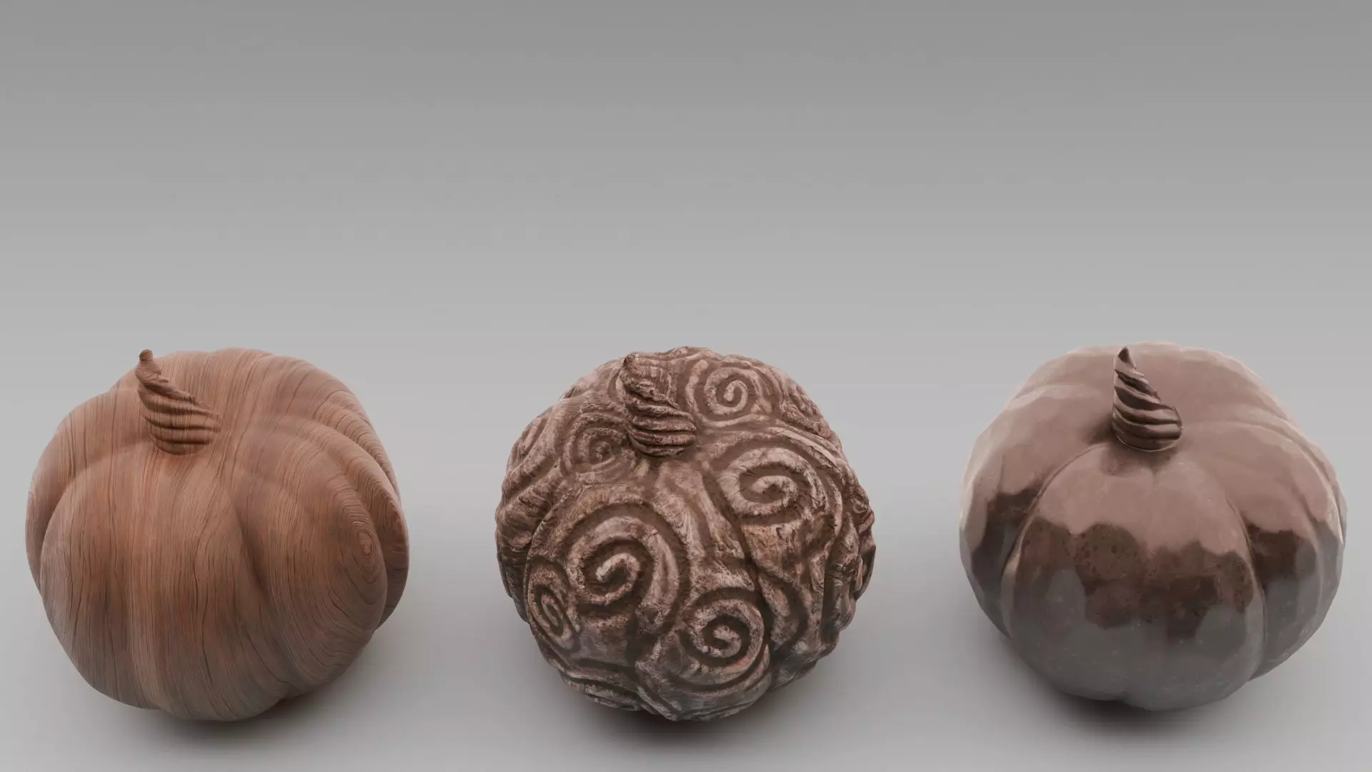 STL-Decorative pumkins 3D print model_1