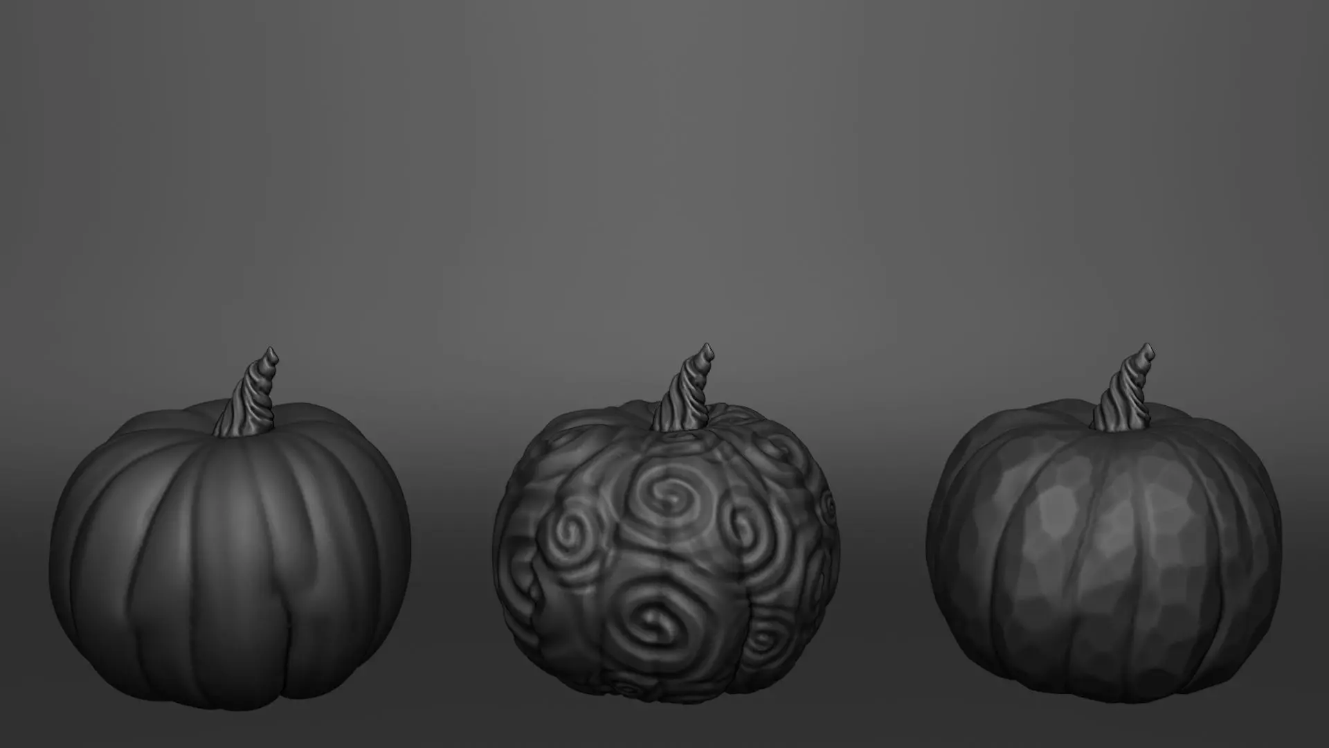 STL-Decorative pumkins 3D print model_4