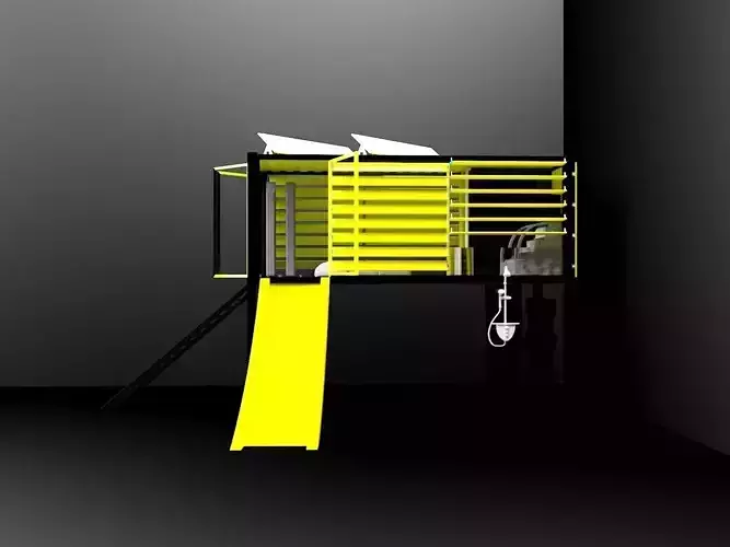 container box with walls 3D print model