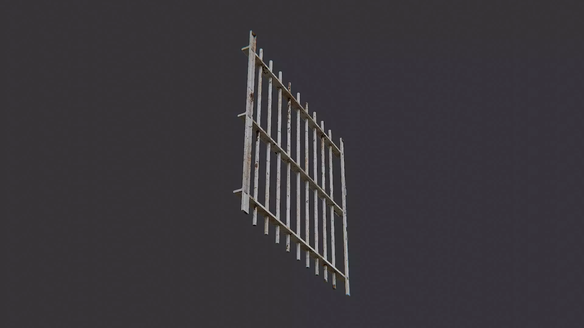 Exterior Metal Bar Window Grill Low-poly 3D model_5