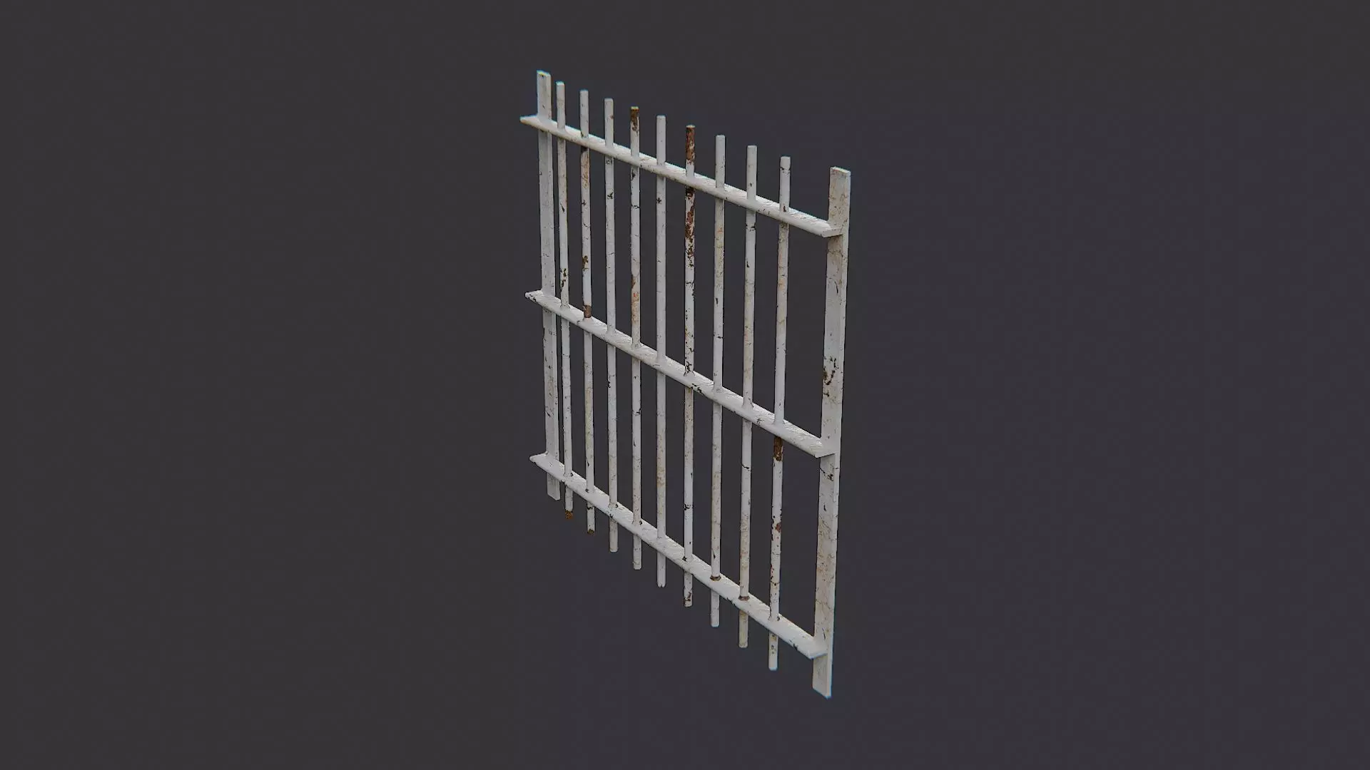 Exterior Metal Bar Window Grill Low-poly 3D model_1