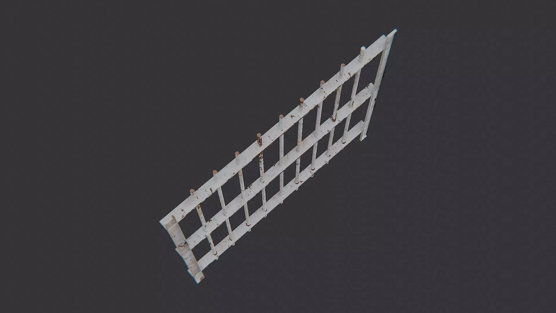 Exterior Metal Bar Window Grill Low-poly 3D model_4