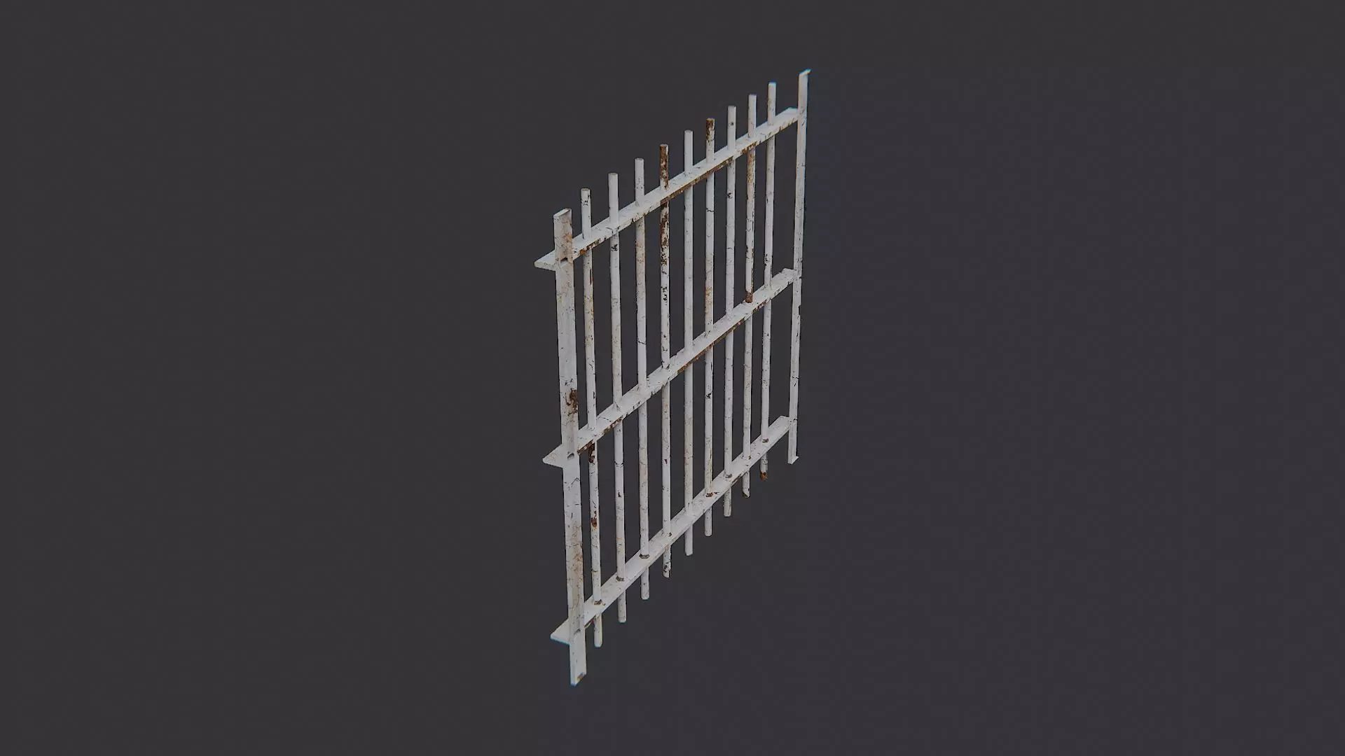 Exterior Metal Bar Window Grill Low-poly 3D model_0