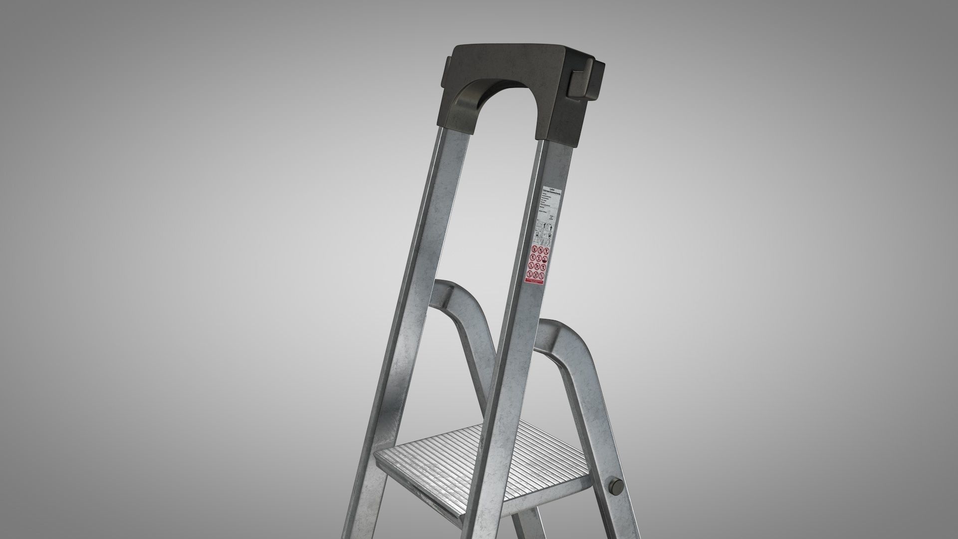 Ladder three ladders 3D model_3