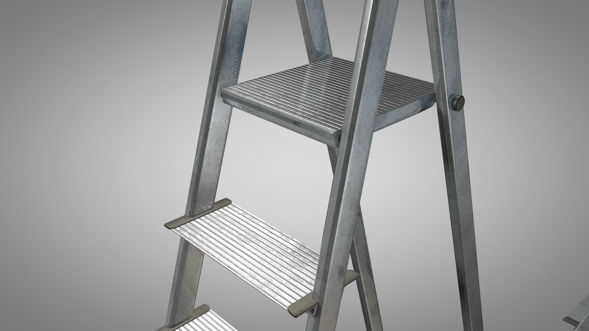 Ladder three ladders 3D model_1