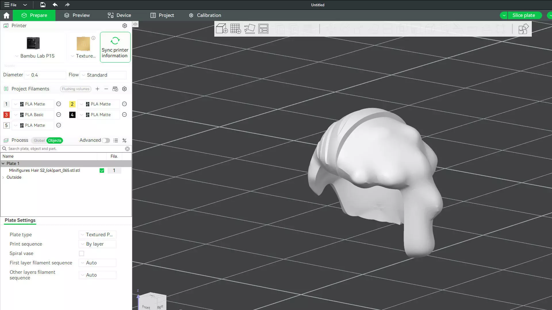 Custom3Dprint Minifigure Accessory - Minifigure Hair S2 - 066 3D print model_2