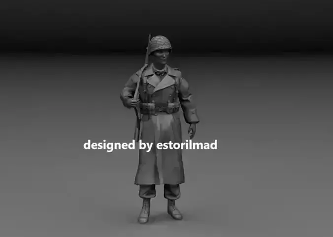 WW2 AMERICAN SOLDIER IN THE ARDENES BASTOGNE V3