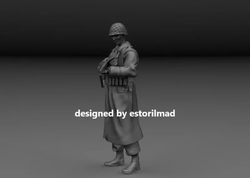 WW2 AMERICAN SOLDIER IN THE ARDENES BASTOGNE V5 3D print model_2