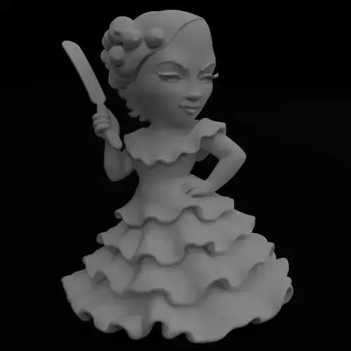 Prosciuttina Senora New Brainrot figurine Model for 3D printing