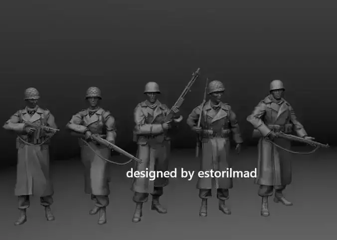 WW2 PACK 5 AMERICAN SOLDIER IN THE ARDENES BASTOGNE