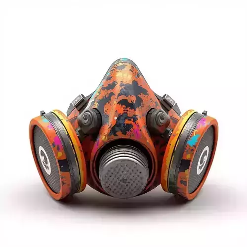 Halloween Graffiti Respirator 3D Model Spooky Street Gear