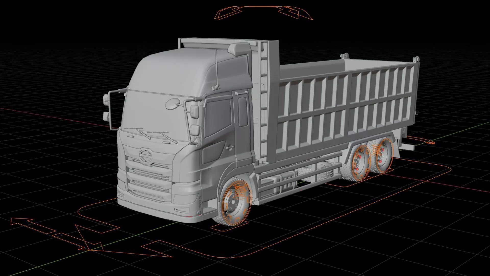 Hino Profia Dump Truck 3D model_4