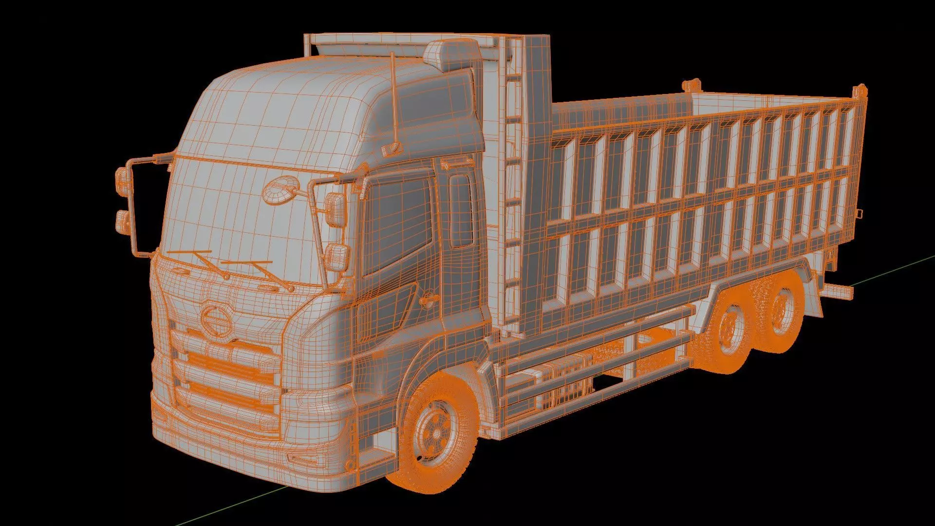 Hino Profia Dump Truck 3D model_6
