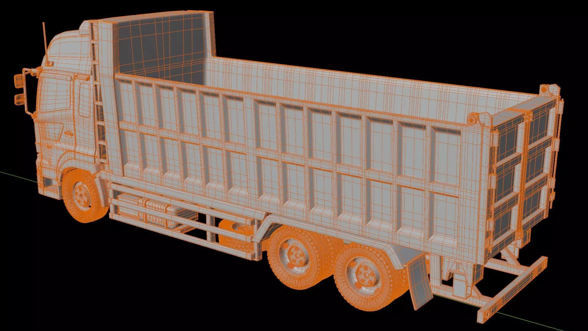Hino Profia Dump Truck 3D model_5