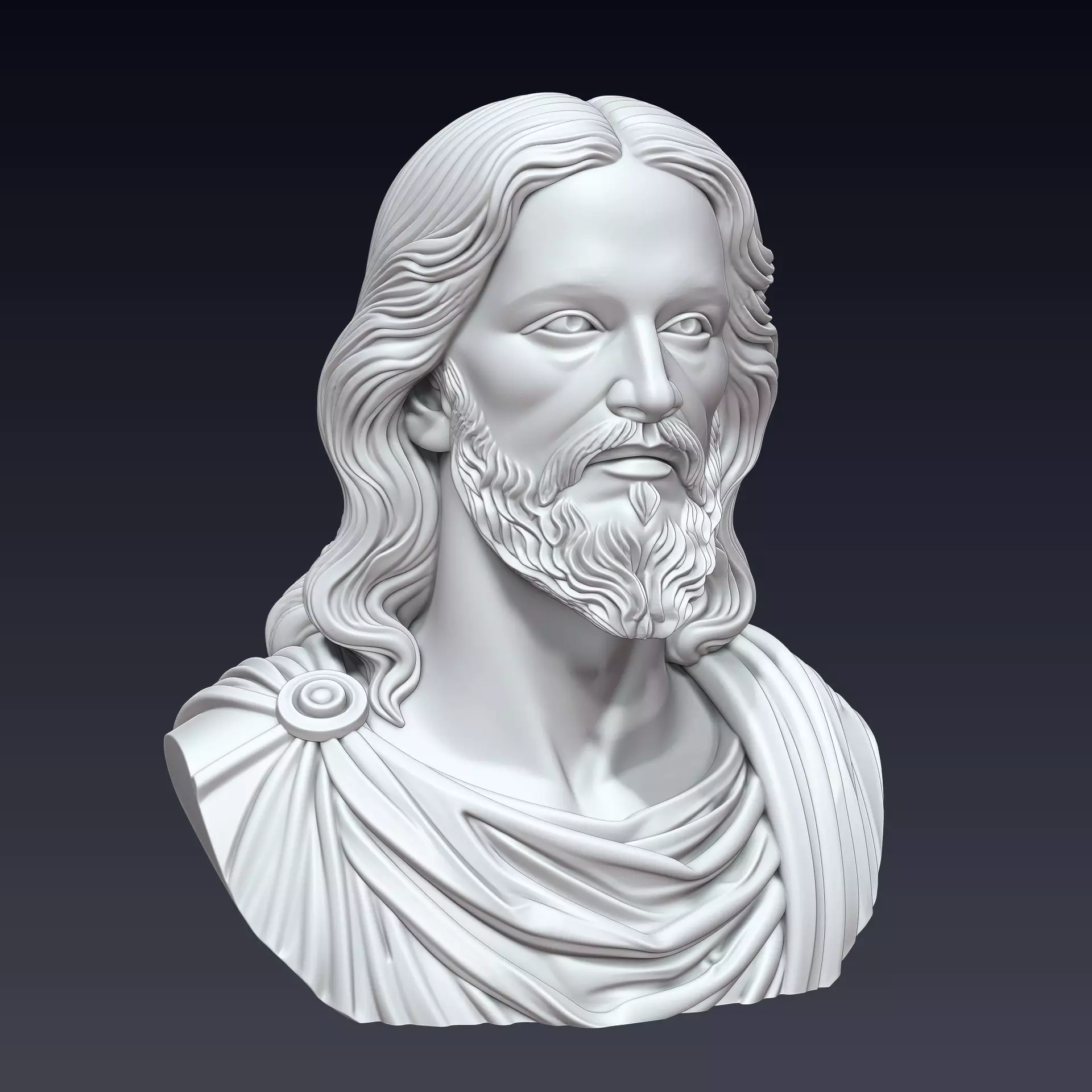 Jesus Christ Bust Jesus Christ Bust 3D Model for Printing 3D print model_2
